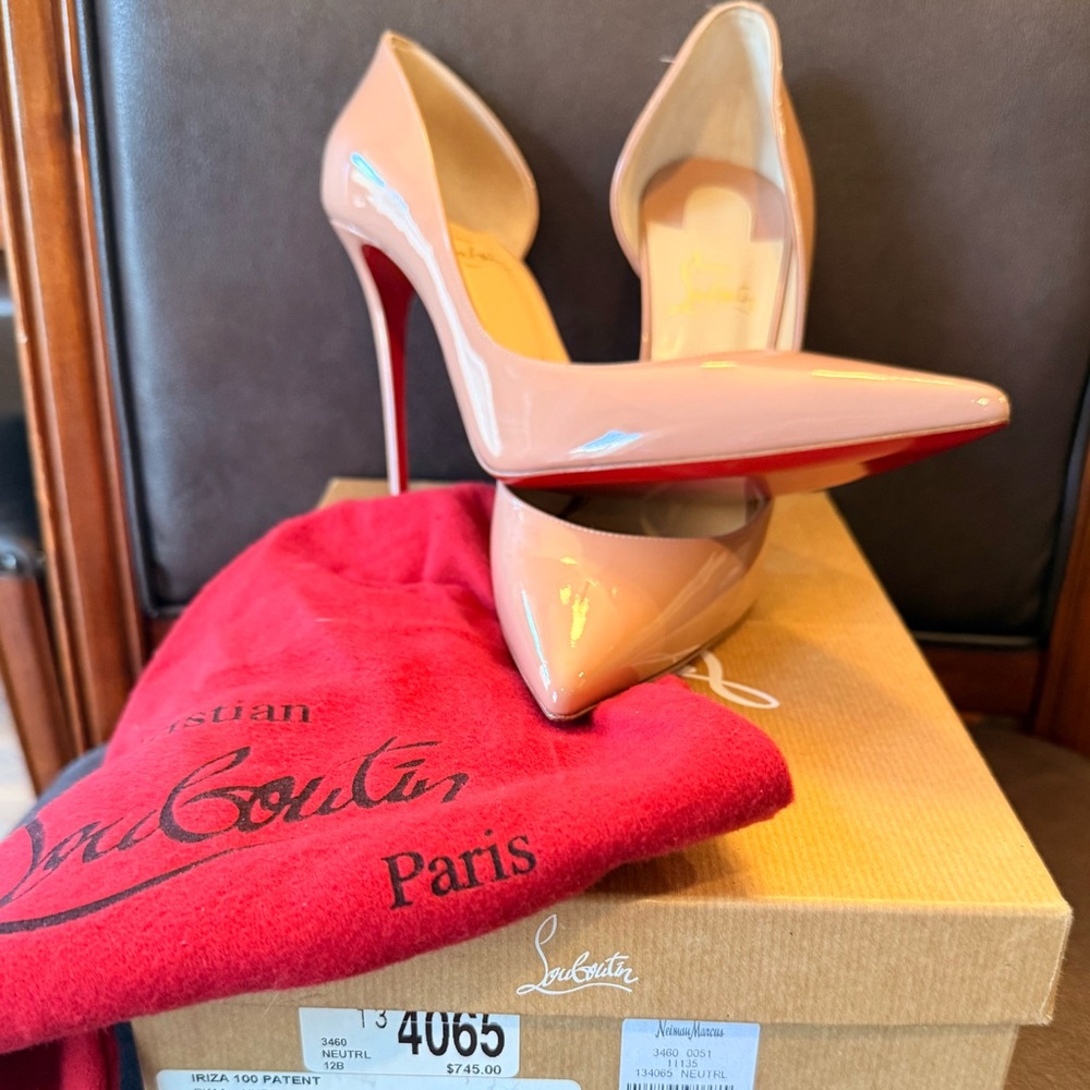 Christian Louboutin Nude Patent Leather Heels